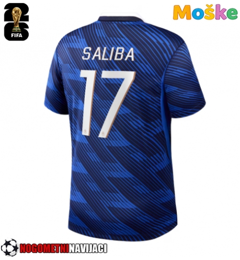 Moške Nogometnih dresov Francija William Saliba #17 Domači SP 2026 Kratki rokavi Moške Nogometnih dresov Francija William Saliba #17 Domači SP 2026 Kratki rokavi